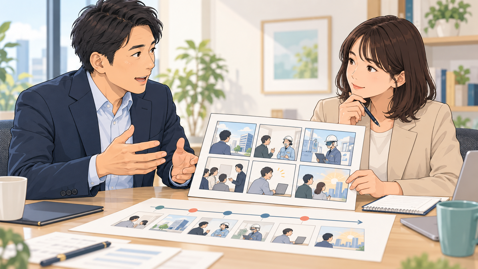 導入事例を漫画にする方法｜取材・構成・確認の進め方のイメージ