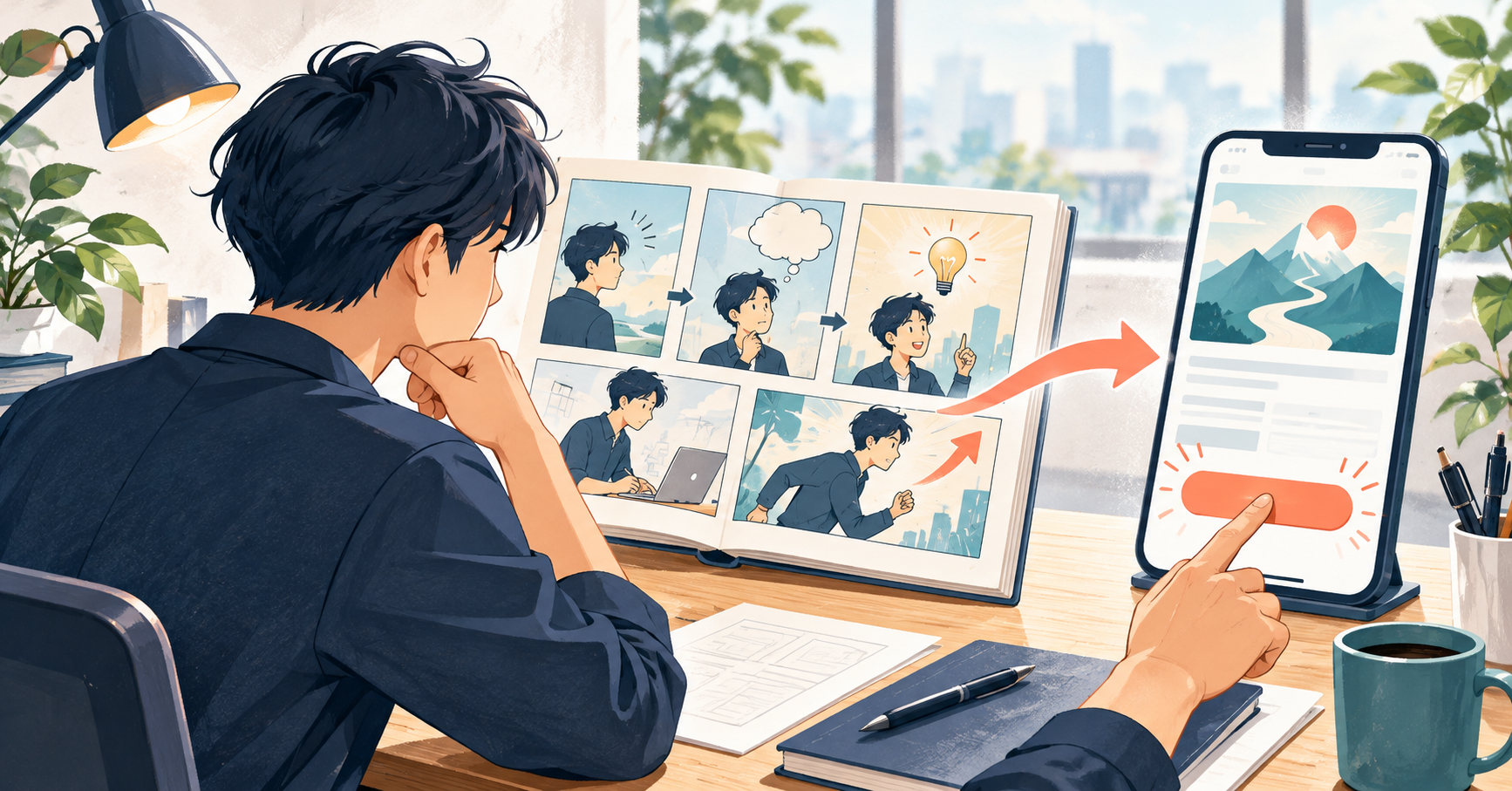 漫画広告のCTA設計｜読者の次の行動・遷移先・計測の決め方のイメージ