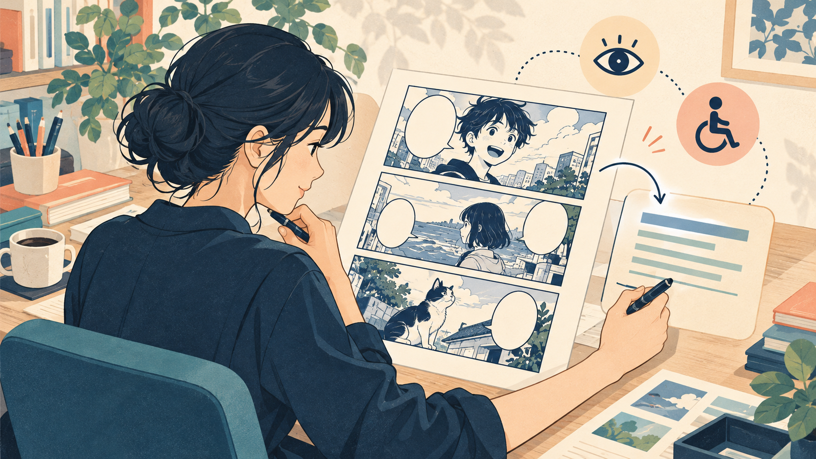 マンガ画像のaltテキストの書き方｜コマ・セリフをどう説明する？のイメージ