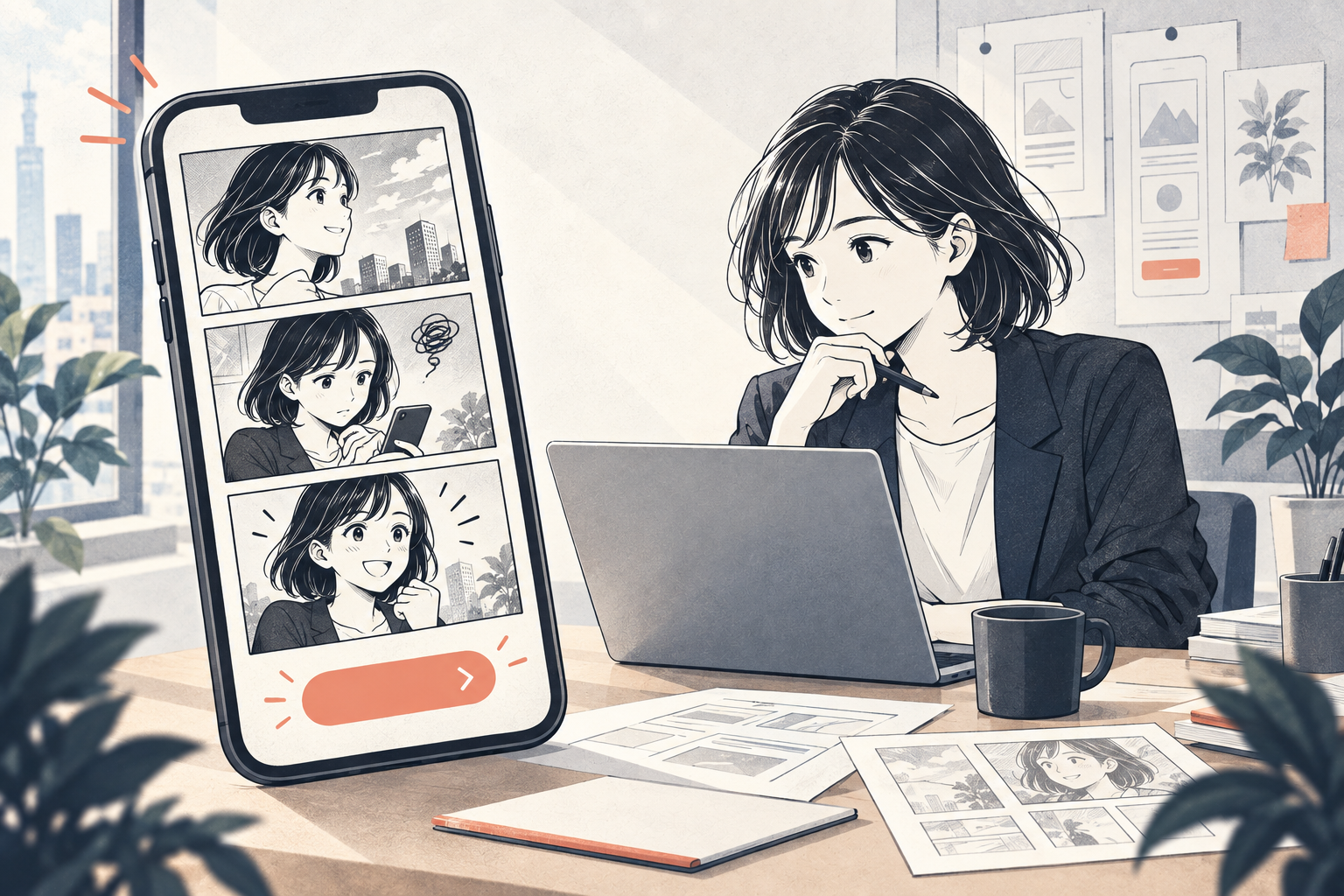スマホ向けマンガLPの作り方｜公開前の7項目チェックのイメージ