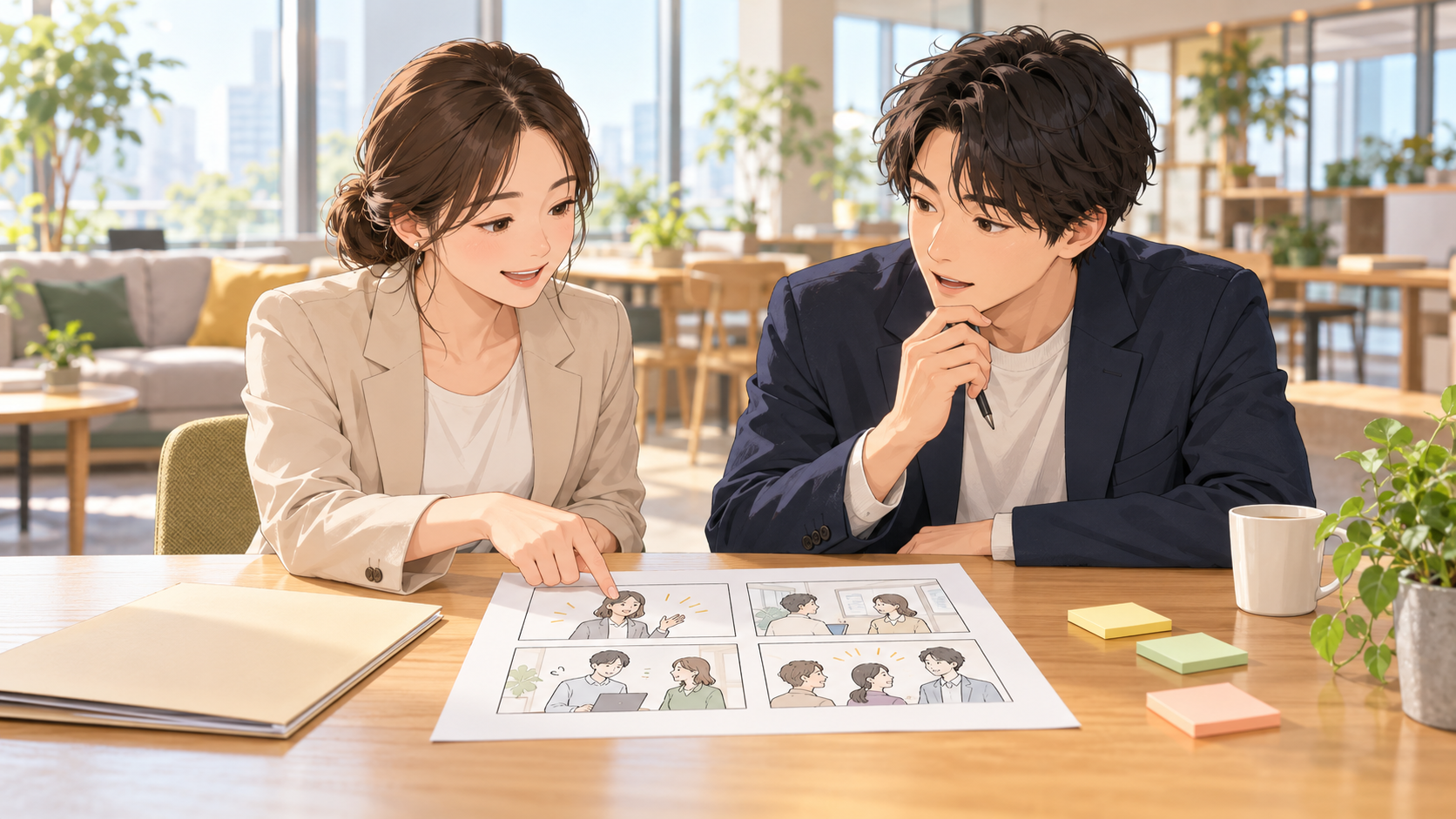 内定者フォローに採用漫画を使うには？企画・共有・公開前確認の進め方のイメージ